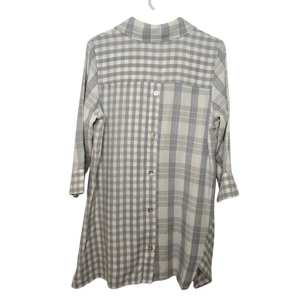 Soft Surroundings Oversized Tunic Shirt Dress Lagenlook Medium - Picture 2 of 5